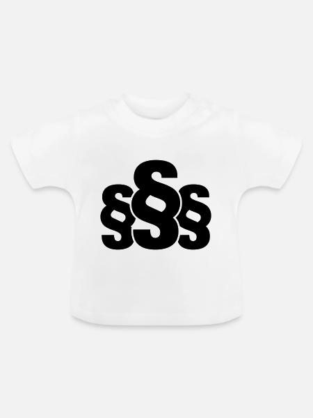 paragraphs_icon_gi1 - Baby Bio-T-Shirt mit Rundhals - Weiß