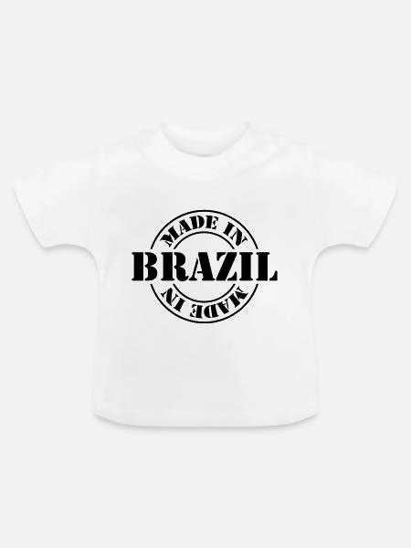 made in brazil m1k2 - Baby Bio-T-Shirt mit Rundhals - Weiß