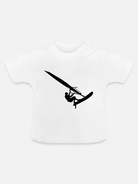 Windsurfer - Baby Bio-T-Shirt mit Rundhals - Weiß