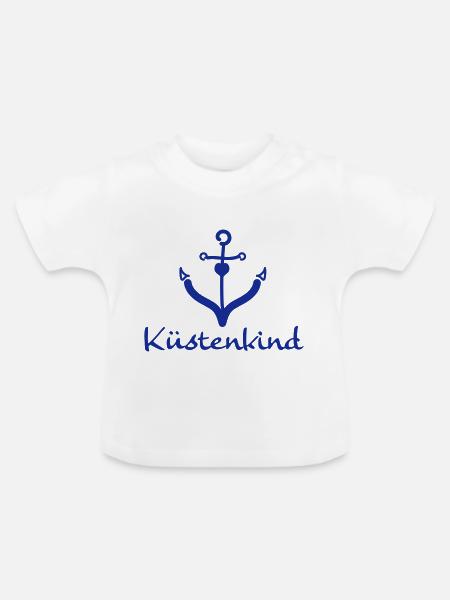 Küstenkind - Baby Bio-T-Shirt mit Rundhals - Weiß