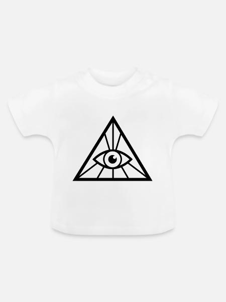 Auge - Baby Bio-T-Shirt mit Rundhals - Weiß