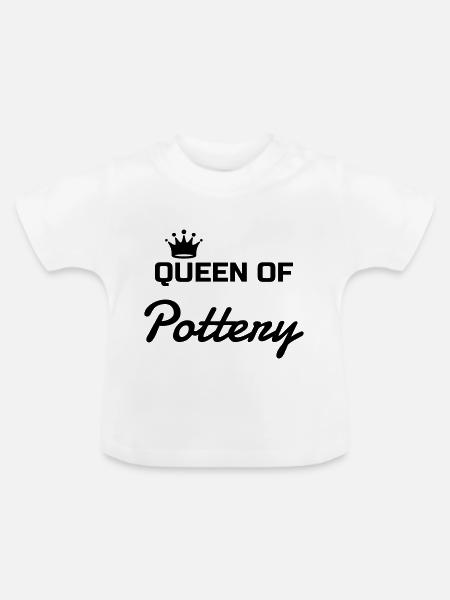 Keramik / Töpfer / Vase / Bildhauer - Baby Bio-T-Shirt mit Rundhals - Weiß