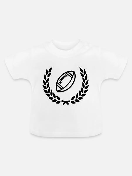 rugby - Baby Bio-T-Shirt mit Rundhals - Weiß