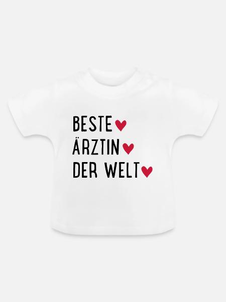 Ärztin - Baby Bio-T-Shirt mit Rundhals - Weiß