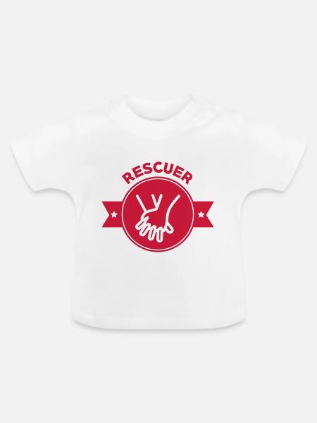 Erste Hilfe / Retter / Retterin / Arzt - Baby Bio-T-Shirt mit Rundhals - Weiß