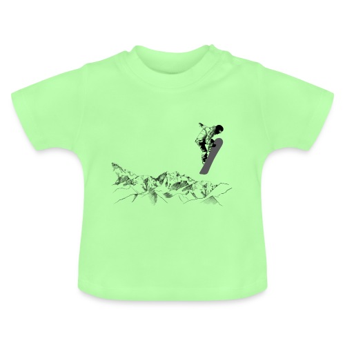 Snowboarder - Baby Bio-T-Shirt mit Rundhals