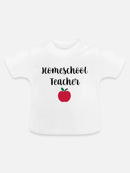Homeschool Teacher - Baby Bio-T-Shirt mit Rundhals - Weiß