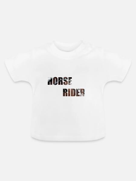 Reiter - Baby Bio-T-Shirt mit Rundhals - Weiß