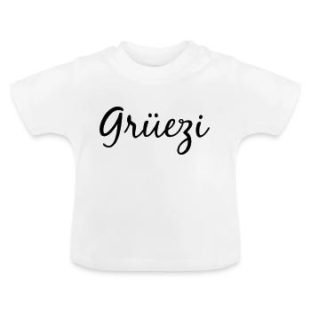 Hello - Baby Organic T-Shirt with Round Neck - white - Front