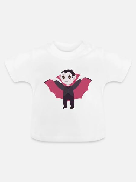 Vampir - Baby Bio-T-Shirt mit Rundhals - Weiß