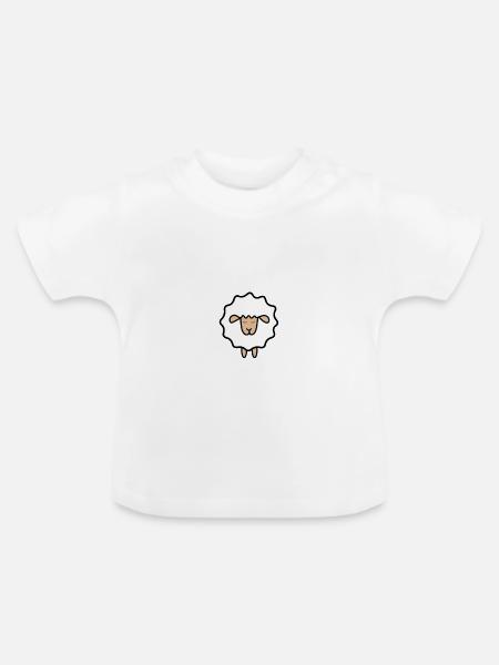 Owca , Sheep, Schaf, petcontest - Baby Bio-T-Shirt mit Rundhals - Weiß
