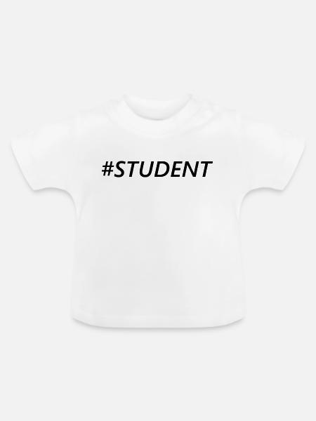 #STUDENT - Baby Bio-T-Shirt mit Rundhals - Weiß