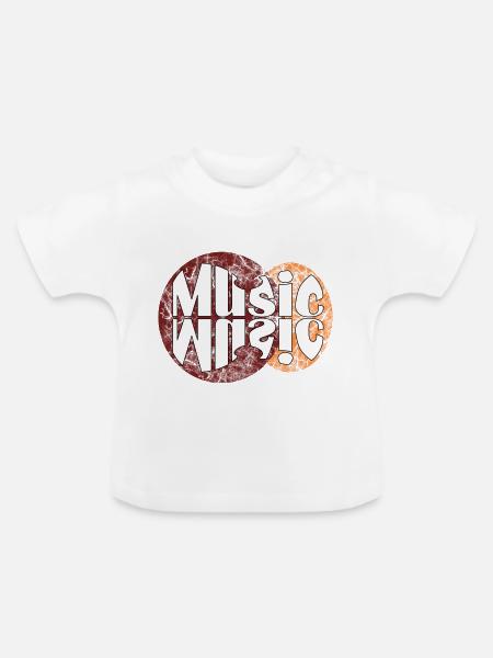 music - Baby Bio-T-Shirt mit Rundhals - Weiß
