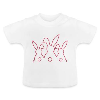 Hasengang - Baby Organic T-Shirt with Round Neck - white - Front