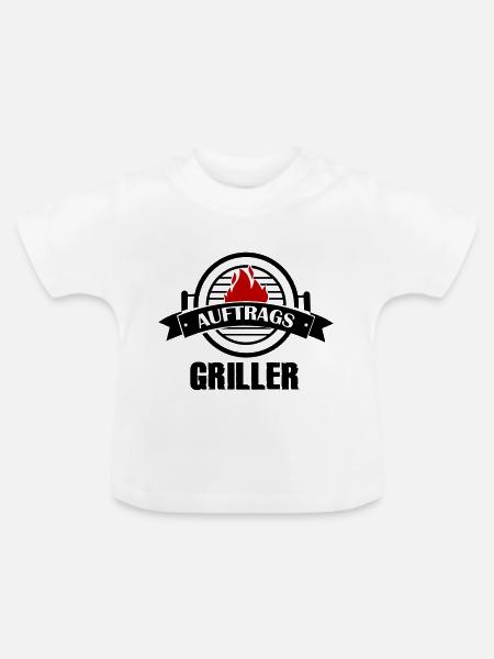 auftrags griller - Baby Bio-T-Shirt mit Rundhals - Weiß