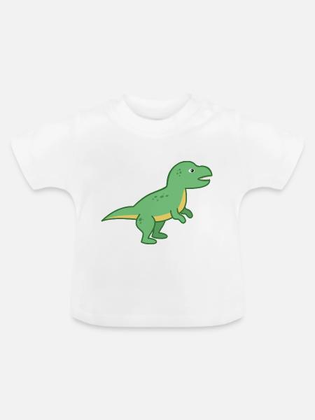 Tyrannosaurus - Baby Bio-T-Shirt mit Rundhals - Weiß