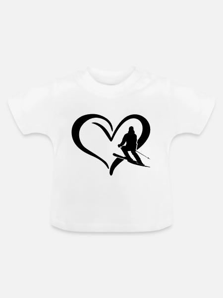 Ski Skiing Après-Ski - Baby Bio-T-Shirt mit Rundhals - Weiß