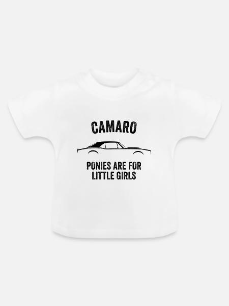 camaro Slogan - Baby Bio-T-Shirt mit Rundhals - Weiß