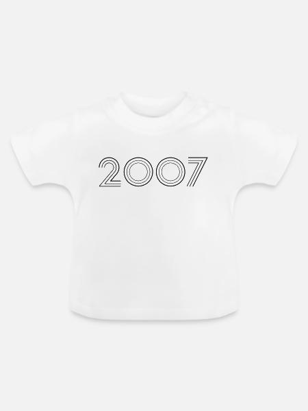 2007 - Baby Bio-T-Shirt mit Rundhals - Weiß