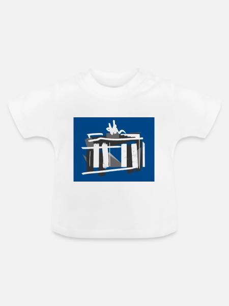 Brandenburger Tor - Baby Bio-T-Shirt mit Rundhals - Weiß
