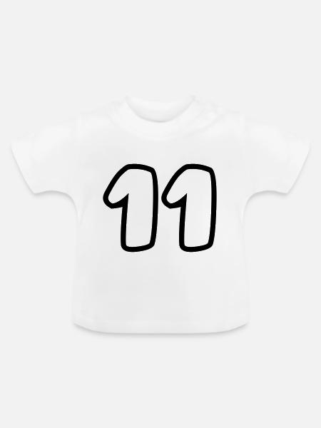 11 - Baby Bio-T-Shirt mit Rundhals - Weiß