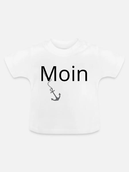 Moin - Baby Bio-T-Shirt mit Rundhals - Weiß