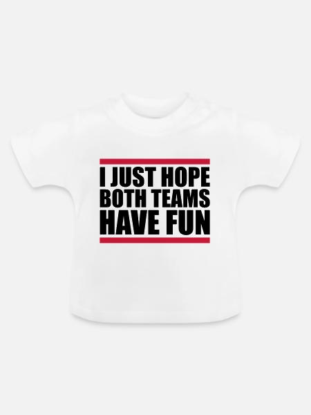 Both Teams Have Fun - Baby Bio-T-Shirt mit Rundhals - Weiß