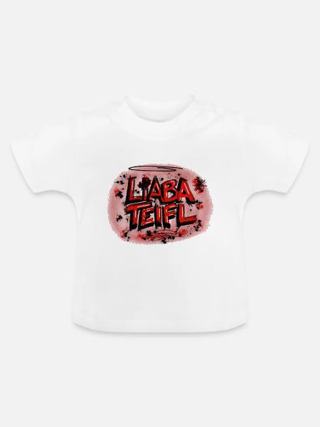 Liaba Teifl 2022-1 - Baby Bio-T-Shirt mit Rundhals - Weiß