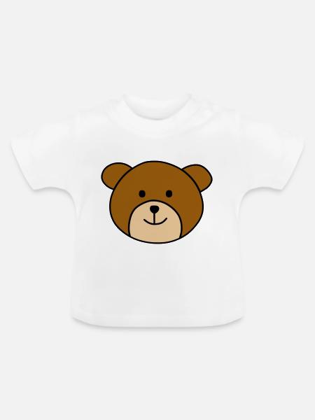 Cute bear - Baby Bio-T-Shirt mit Rundhals - Weiß