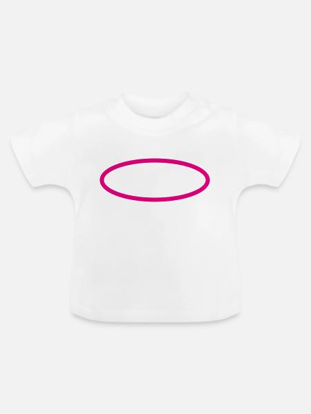 Ovaler Kreis - Baby Bio-T-Shirt mit Rundhals - Weiß