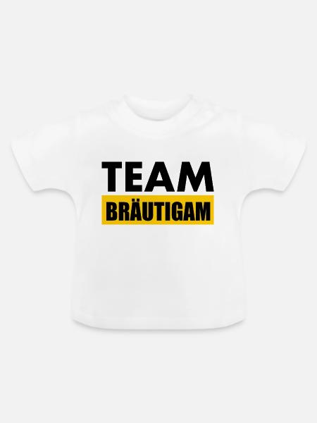 Team bräutigam - Baby Bio-T-Shirt mit Rundhals - Weiß