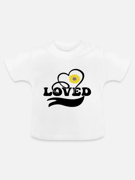 Loved - Baby Bio-T-Shirt mit Rundhals - Weiß