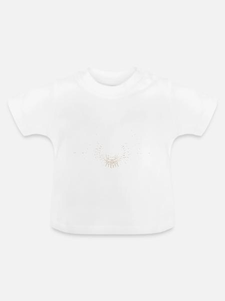 Abstraktes Punktdesign - Baby Bio-T-Shirt mit Rundhals - Weiß