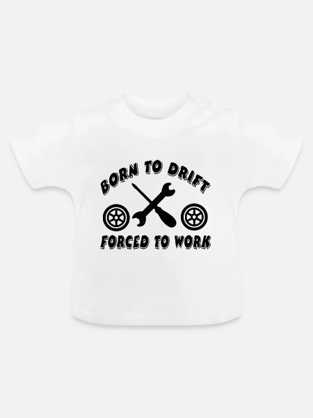 Auto - Baby Bio-T-Shirt mit Rundhals - Weiß