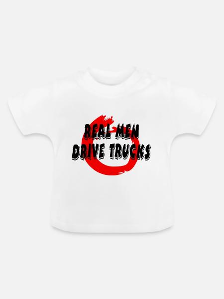 Truck - Baby Bio-T-Shirt mit Rundhals - Weiß