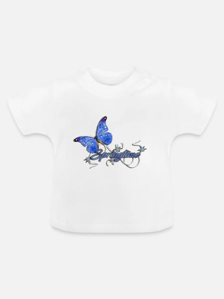 Sunny Springtime - Baby Bio-T-Shirt mit Rundhals - Weiß
