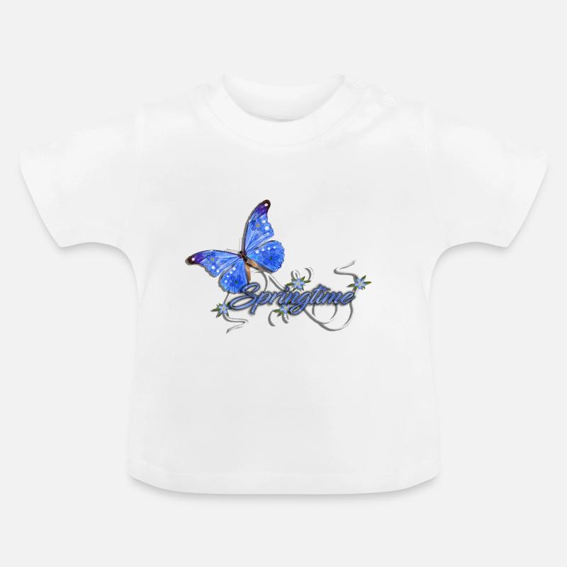 Printemps ensoleillé - T-shirt bio col rond Bébé - blanc