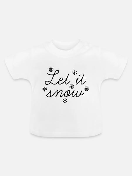 Letitsnow - Baby Bio-T-Shirt mit Rundhals - Weiß