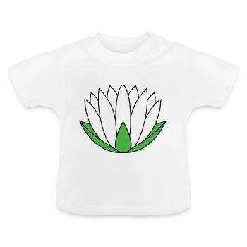 Nénuphar - T-shirt bio col rond Bébé - blanc - Devant
