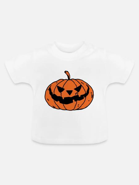 Jackolantern - Baby Bio-T-Shirt mit Rundhals - Weiß