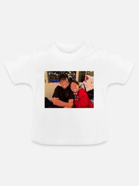Anime Collection - Baby Bio-T-Shirt mit Rundhals - Weiß