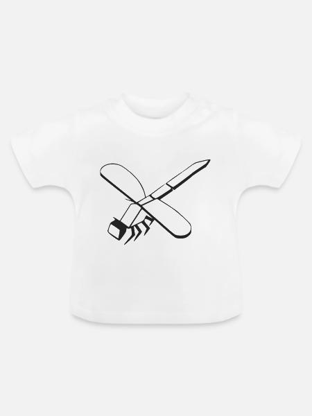 Isometrische Libelle - Baby Bio-T-Shirt mit Rundhals - Weiß