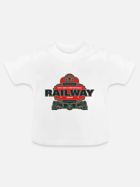 international railway union - Baby Bio-T-Shirt mit Rundhals - Weiß