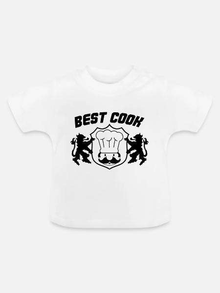best cook - Baby Bio-T-Shirt mit Rundhals - Weiß