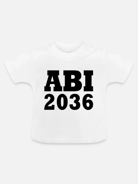 Abi 2036 - Baby Bio-T-Shirt mit Rundhals - Weiß