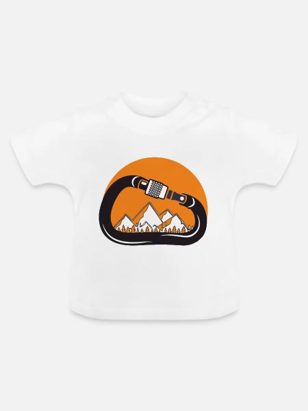 Rock Climbing - Baby Bio-T-Shirt mit Rundhals - Weiß