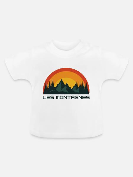 Die Berge. - Baby Bio-T-Shirt mit Rundhals - Weiß