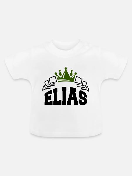 elias - Baby Bio-T-Shirt mit Rundhals - Weiß