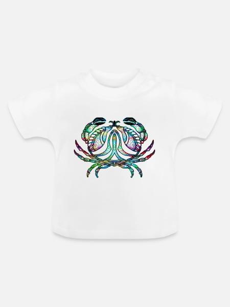Krebs - Baby Bio-T-Shirt mit Rundhals - Weiß