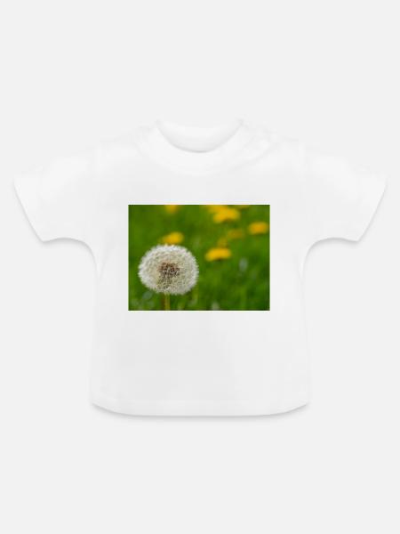 Loewenzahn - Baby Bio-T-Shirt mit Rundhals - Weiß